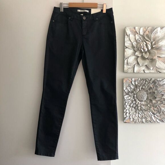 LC LAUREN CONRAD Mid-Rise Metallic Coated Denim Jeggings - Picture 2 of 8